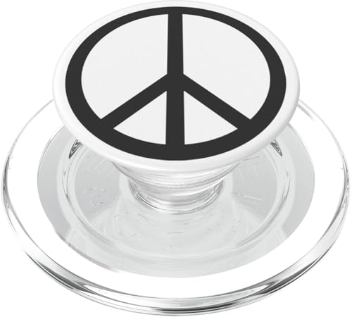 Simple Thin Black Peace Sign PopSockets PopGrip für MagSafe von Trendy Apparel