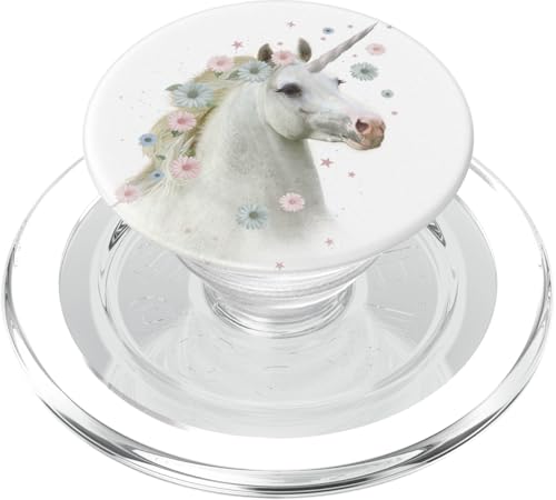 Unicorn Head Flower Power PopSockets PopGrip für MagSafe von Trendy Apparel