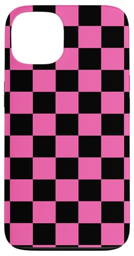 Kariertes adrettes rosa schwarz kariertes ästhetisches Schachbrett Hülle für iPhone 13 von Trendy Classic Checkerboard