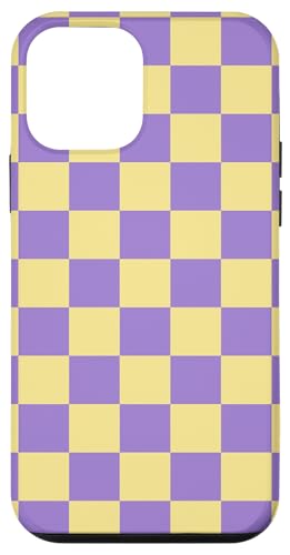 Lila Gelb Kariert adrett Kariert Ästhetisches Schachbrett Hülle für iPhone 12 mini von Trendy Classic Checkerboard