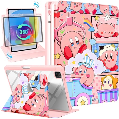 Trendy Fan Schutzhülle für iPad Air 5. / 4. Generation, 27,7 cm (11 Zoll), iPad Pro 11 Zoll, niedliches Cartoon-Design für Mädchen, Kinder, Mädchen, Frauen, Anime-Hülle, 360 Grad drehbarer von Trendy Fan