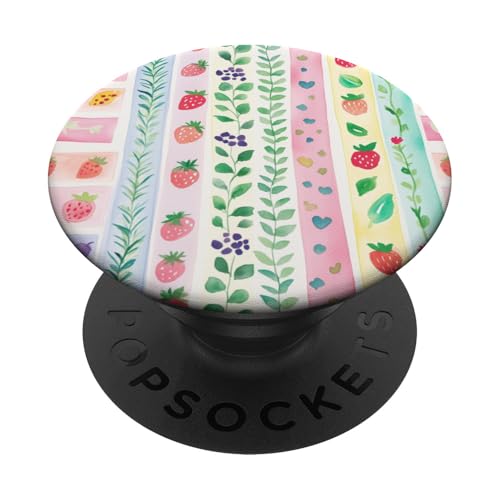 Bunter abstrakter Obst- und Blumen-Aquarelldruck PopSockets Klebender PopGrip von Trendy Gen-Z fashion Accessories