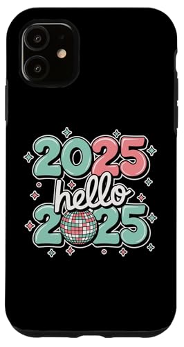 Hülle für iPhone 11 Hallo 2025 Discokugel Neujahr Retro Pastell Feier Kinder von Trendy Retro Disco Ball Happy 2025 New Year Shirts