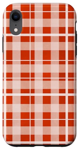 Hülle für iPhone XR Rot kariertes Gingham-Flanell Tartan Weihnachten von TrendyGrips