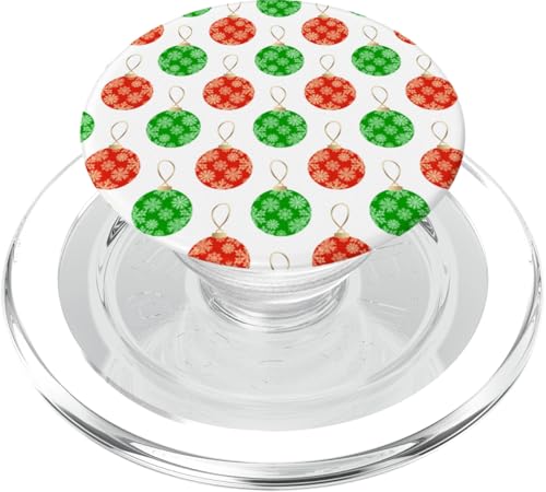 Schickes Weihnachtsornamentmuster Rot Grün Weiß Festlich PopSockets PopGrip für MagSafe von TrendyGrips