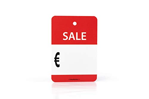 Preisschilder Sale Euro zum Eintragen Etikett Rabatt% Prozente 100 Stk. von Treuekarten