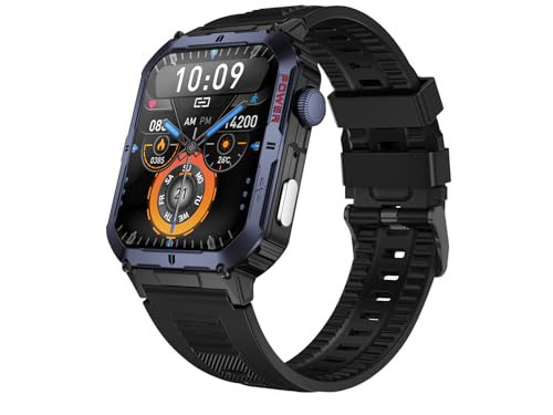 Trevi T-FIT 500 S Smartwatch mit 2,06 Zoll AMOLED-Display, Always On Full Touch, kabellose Anrufe, Schlafüberwachung, Schritte, Herzfrequenz, Fitness-Tracker, wasserdicht, Blau von Trevi