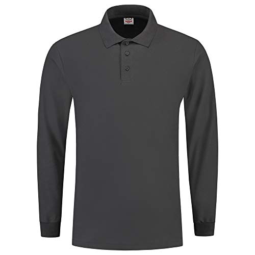 Tricorp 201009 Casual Langarm Poloshirt, 50% Gekämmte Baumwolle/50% Polyester, 180g/m², Dunkelgrau, Größe M von Haas F1 Team