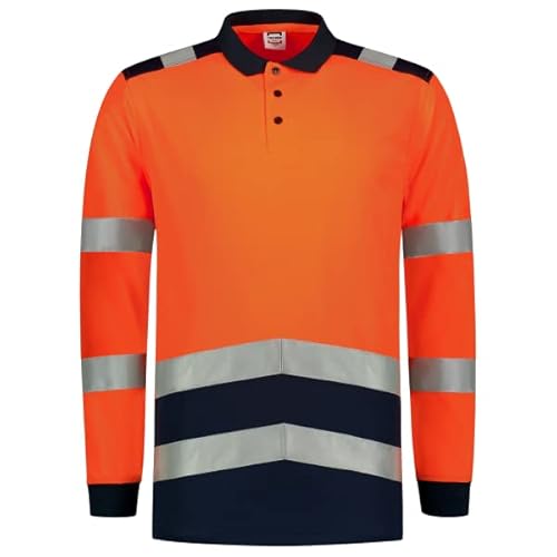 Tricorp 203008 Safety Warnschutz Bicolor Langarm Poloshirt, 50% Polyester/50% Polyester, CoolDry, 180g/m², Fluor Orange-Tinte, Größe 8XL von Haas F1 Team