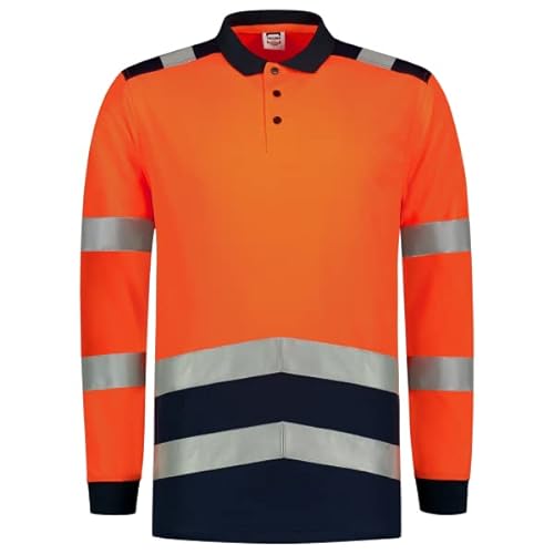 Tricorp 203008 Safety Warnschutz Bicolor Langarm Poloshirt, 50% Polyester/50% Polyester, CoolDry, 180g/m², Fluorgelb-Tinte, Größe 8XL von Haas F1 Team