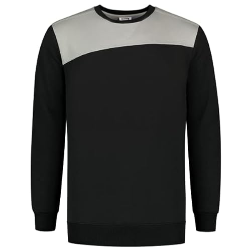 Tricorp 302013 Workwear Bicolor Quernaht Sweatshirt, 70% Baumwolle/30% Polyester, 280g/m², Schwarzgrau, Größe 7XL von Haas F1 Team