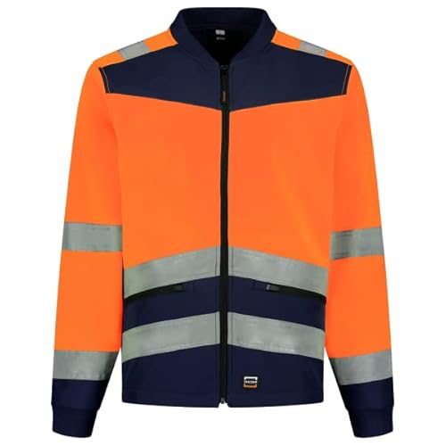 Tricorp 403021 Safety Warnschutz Bicolor Softshelljacke, 100% Polyester, 300g/m², Fluor Orange-Tinte, Größe XXL von Haas F1 Team