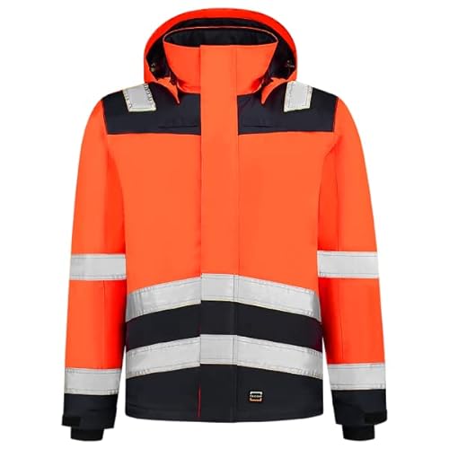 Tricorp 403023 Safety Warnschutz Bicolor Jacke, 100% Polyester, 200g/m², Fluorrot-Tinte, Größe 7XL von Haas F1 Team