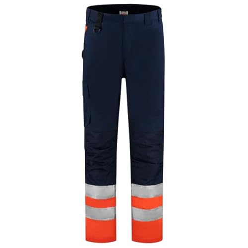 Tricorp 503012 Safety Warnschutz Arbeitshose, 65% Polyester/35% Baumwolle, 100% Nylon (500D) Cordura, 280g/m², Tinte-Fluorgelb, Größe 53 von Haas F1 Team
