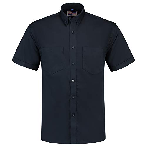 Tricorp 701003 Casual Kurzarm Basis Arbeitshemd, 60% Baumwolle/40% Polyester, 170g/m², Marine, Größe XS von Haas F1 Team