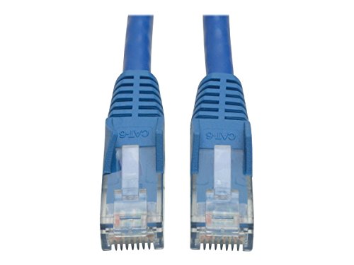 Eaton 50 Pack Cat6 Gigabit Snagless Molded UTP Patch Cable, RJ45 Male-to-Male Cable, Blue, 3 feet / 0.91 m (N201-003-BL50BP) von Tripp Lite