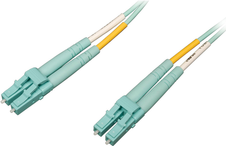 Tripp Lite 3M 10Gb/100Gb Duplex Multimode 50/125 OM4 LSZH Fiber Patch Cable LC/LC Aqua 3 Meters - Patch-Kabel - LC Multi-Mode (M) zu LC Multi-Mode (M) - 3 m - Glasfaser - Duplex - 50/125 Mikrometer - OM4 - Aquamarin von Tripp Lite