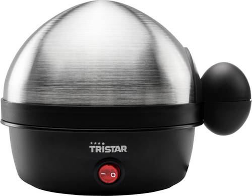 Tristar EK-3076 Eierkocher mit Messbecher, Kontrollleuchte Edelstahl, Schwarz von Tristar