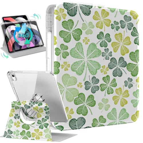 Trizoanic Drehbare Schutzhülle für iPad 10. Generation, niedliche 11 Zoll iPad-Hülle der 10. Generation, um 360 Grad drehbar, Smart-Folio, Stifthalter, automatischer Schlaf-/Wachmodus, vierblättriges Trizoanic Drehbare Schutzhülle für iPad 10. Generation, niedliche 11 Zoll iPad-Hülle der 10. Generation, um 360 Grad drehbar, Smart-Folio, Stifthalter, automatischer Schlaf-/Wachmodus, vierblättriges von Trizoanic