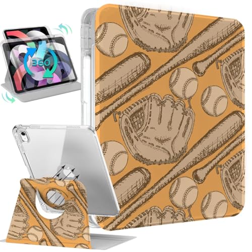 Trizoanic Drehbare Schutzhülle für iPad 10. Generation, niedliche 11 Zoll iPad-Hülle der 10. Generation, um 360 Grad drehbar, Smart-Folio, Stifthalter, automatischer Schlaf-/Wachmodus, Crazy Baseball Trizoanic Drehbare Schutzhülle für iPad 10. Generation, niedliche 11 Zoll iPad-Hülle der 10. Generation, um 360 Grad drehbar, Smart-Folio, Stifthalter, automatischer Schlaf-/Wachmodus, Crazy Baseball von Trizoanic