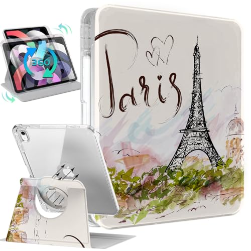 Trizoanic Drehbare Schutzhülle für iPad 10. Generation, niedliche 11 Zoll iPad-Hülle der 10. Generation, um 360 Grad drehbar, Smart-Folio, Stifthalter, automatischer Schlaf-/Wachmodus, Eiffelturm Trizoanic Drehbare Schutzhülle für iPad 10. Generation, niedliche 11 Zoll iPad-Hülle der 10. Generation, um 360 Grad drehbar, Smart-Folio, Stifthalter, automatischer Schlaf-/Wachmodus, Eiffelturm von Trizoanic
