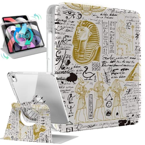 Trizoanic Drehbare Schutzhülle für iPad 10. Generation, niedliche 11 Zoll iPad-Hülle der 10. Generation, um 360 Grad drehbar, Smart-Folio, Stifthalter, automatischer Schlaf-/Wachmodus, Pharao Trizoanic Drehbare Schutzhülle für iPad 10. Generation, niedliche 11 Zoll iPad-Hülle der 10. Generation, um 360 Grad drehbar, Smart-Folio, Stifthalter, automatischer Schlaf-/Wachmodus, Pharao von Trizoanic