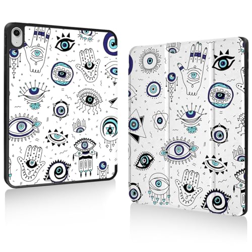 Trizoanic Schutzhülle für iPad 10. / 11. Generation, niedliche 11 Zoll iPad-Hülle der 10. / 11. Generation mit stoßfestem Rahmen, Smart-Folio, Stifthalter, automatischer Schlaf-/Wachmodus, böser Blick Trizoanic Schutzhülle für iPad 10. / 11. Generation, niedliche 11 Zoll iPad-Hülle der 10. / 11. Generation mit stoßfestem Rahmen, Smart-Folio, Stifthalter, automatischer Schlaf-/Wachmodus, böser Blick von Trizoanic