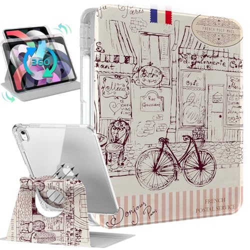 Trizoanic Schutzhülle für iPad 10. Generation, niedliche 11 Zoll iPad-Hülle der 10. Generation, um 360 Grad drehbar, Smart-Folio, Stifthalter, automatischer Schlaf-/Wachmodus, Straßen von Paris Trizoanic Schutzhülle für iPad 10. Generation, niedliche 11 Zoll iPad-Hülle der 10. Generation, um 360 Grad drehbar, Smart-Folio, Stifthalter, automatischer Schlaf-/Wachmodus, Straßen von Paris von Trizoanic
