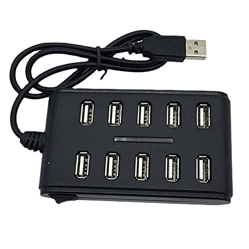 Trjgtas Hochgeschwindigkeits-VerläNgerungskabel mit 10 Ports, USB 2.0-Hub-Adapter für Laptop-PCB-SchnittstellengeräT von Trjgtas