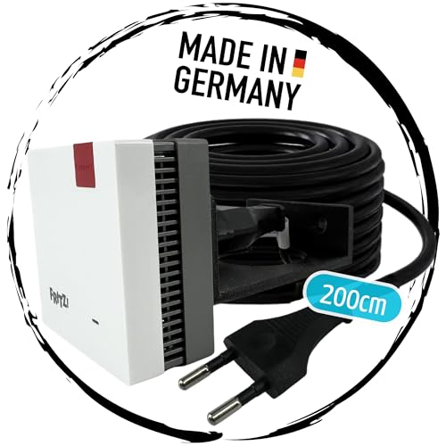 TronicXL Verlängerung/Wandhalterung für W-LAN Repeater kompatibel mit Fritz Repeater 600 1200 1750E 2400 AVM Fritz! Halterung Wandhalter Wand Montage WLAN Verstärker (200cm + Wandhalter) von TronicXL