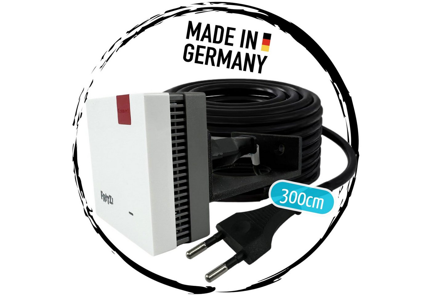 TronicXL Wandhalter 3m Verlängerung Wandhalterung für W-LAN Repeater für Fritz AVM Fritz!, (1-St), Wlan Wifi Verstärker 600 1200 1750E 2400 von TronicXL