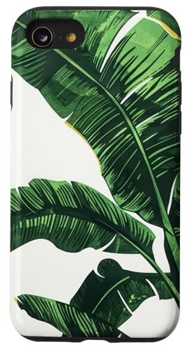 Hülle für iPhone SE (2020) / 7 / 8 Bananenblätter Vegetation produzieren Person von Tropical Leaves Pattern Love