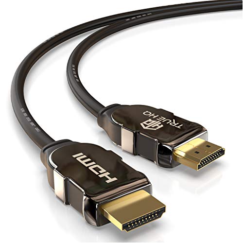 True HQ HDMI 2.1 Kabel 48 Gbit/s by 2 Meter | 8K Ultra High Speed ​​PREMIUM Cable | 8K@60Hz 4K@120Hz UHD eARC | Dolby Vision Dynamic HDR PS4 Xbox PC | Zinc Alloy & Gold - 2M von True HQ