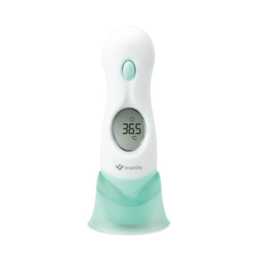 TrueLife Care Q5 Fieberthermometer und Ohrthermometer Akkurates Berührungsloses Infrarot Kontaktlos Stirnthermometer mit LCD Display für Kinder und Erwachsene | CE, RoHS, ISO, SUKL genehmigt von TrueLife