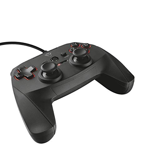 Trust Gaming GXT 540 Yula PS3 & PC Controller Kabelgebunden, 3m Kabel, USB-Anschluss, Gamepad für PlayStation 3 Konsolen, 13 Tasten, 2 Joysticks, Gummibeschichtung, Spiele, Computer - Schwarz von Trust Gaming