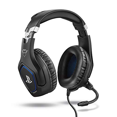 Trust Gaming Headset GXT 488 Forze - Offiziell Lizenziert für Playstation - PS4 und PS5 Headset mit Klappbarem Mikrofon und Einstellbarem Kopfbügel, 3.5mm, Over-Ear Kopfhörer mit Kabel - Schwarz von Trust Gaming