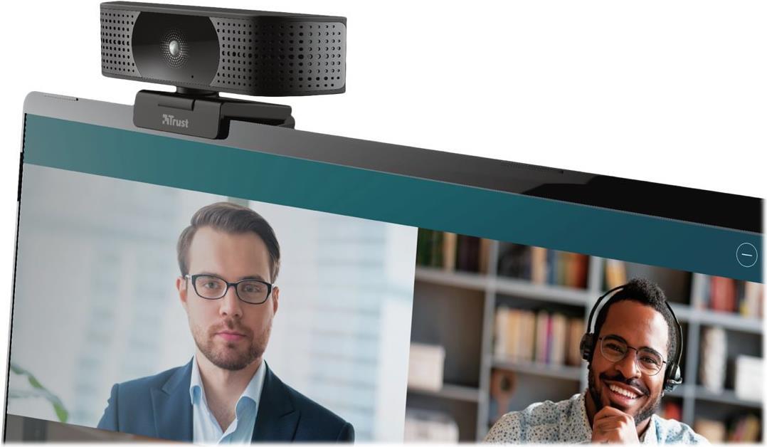 TRUST Teza 4K Ultra HD Streaming-Webcam, Autofokus, Dual-Mikrofon, Dreibeinstativ incl. (24280) von Trust