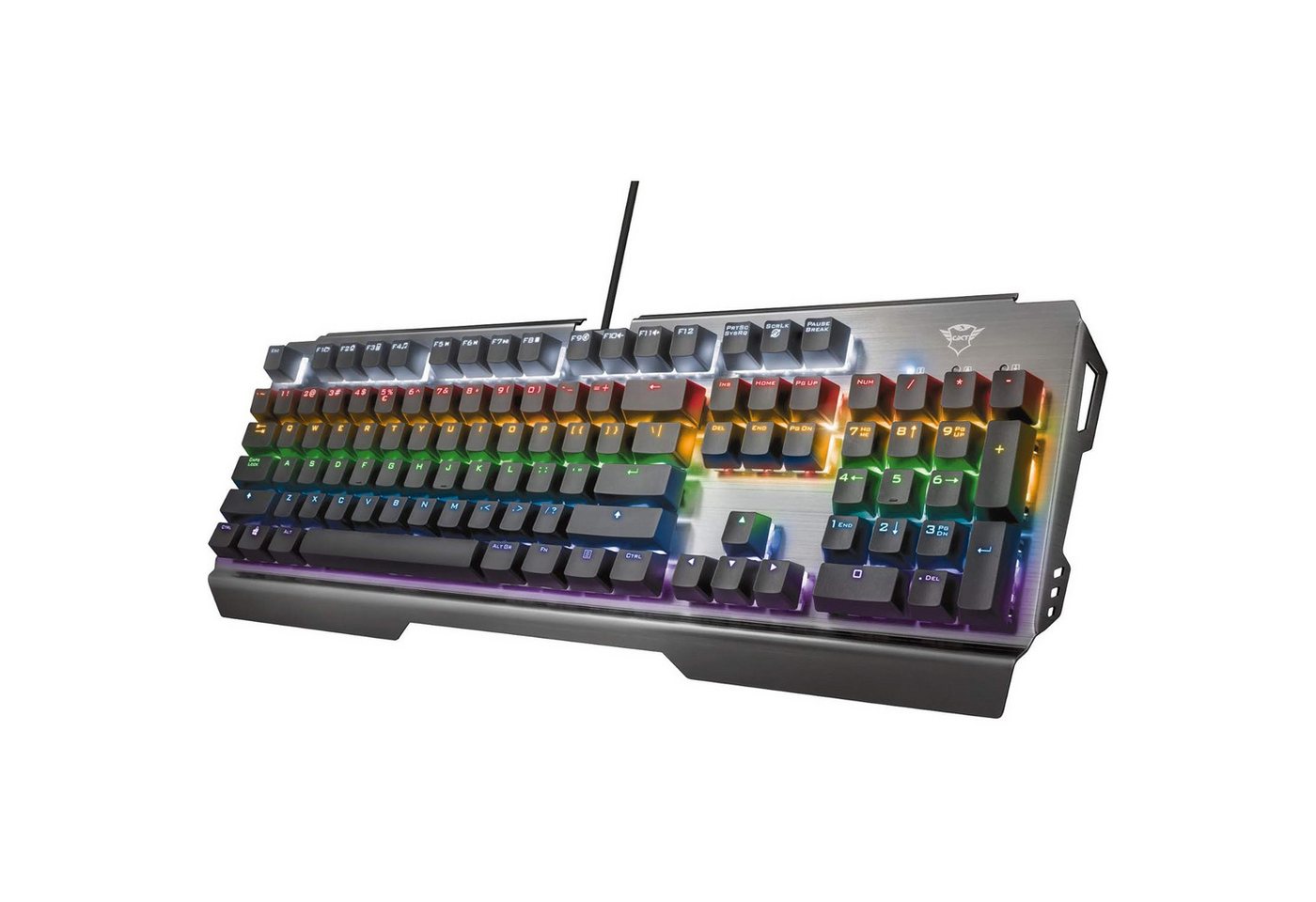 Trust GXT 877 Scarr Mechanische Tastatur Gaming-Tastatur (QWERTY + Nederlandse Toetsenbord - Grau) von Trust