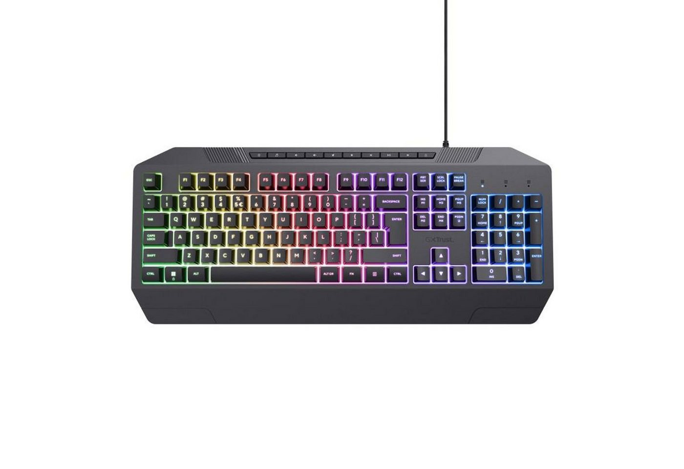 Trust GXT836 PC-Tastatur (Soft-Touch-Membrantasten, RGB-Wellen-Beleuchtung) von Trust