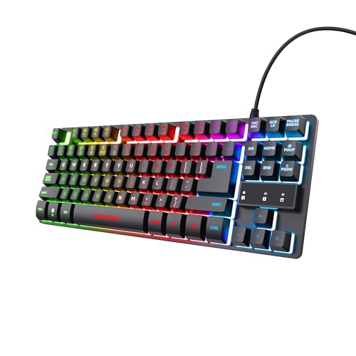 Trust Gaming GXT 833 Thado TKL Gaming-Tastatur, Belgisches AZERTY-Layout von Trust