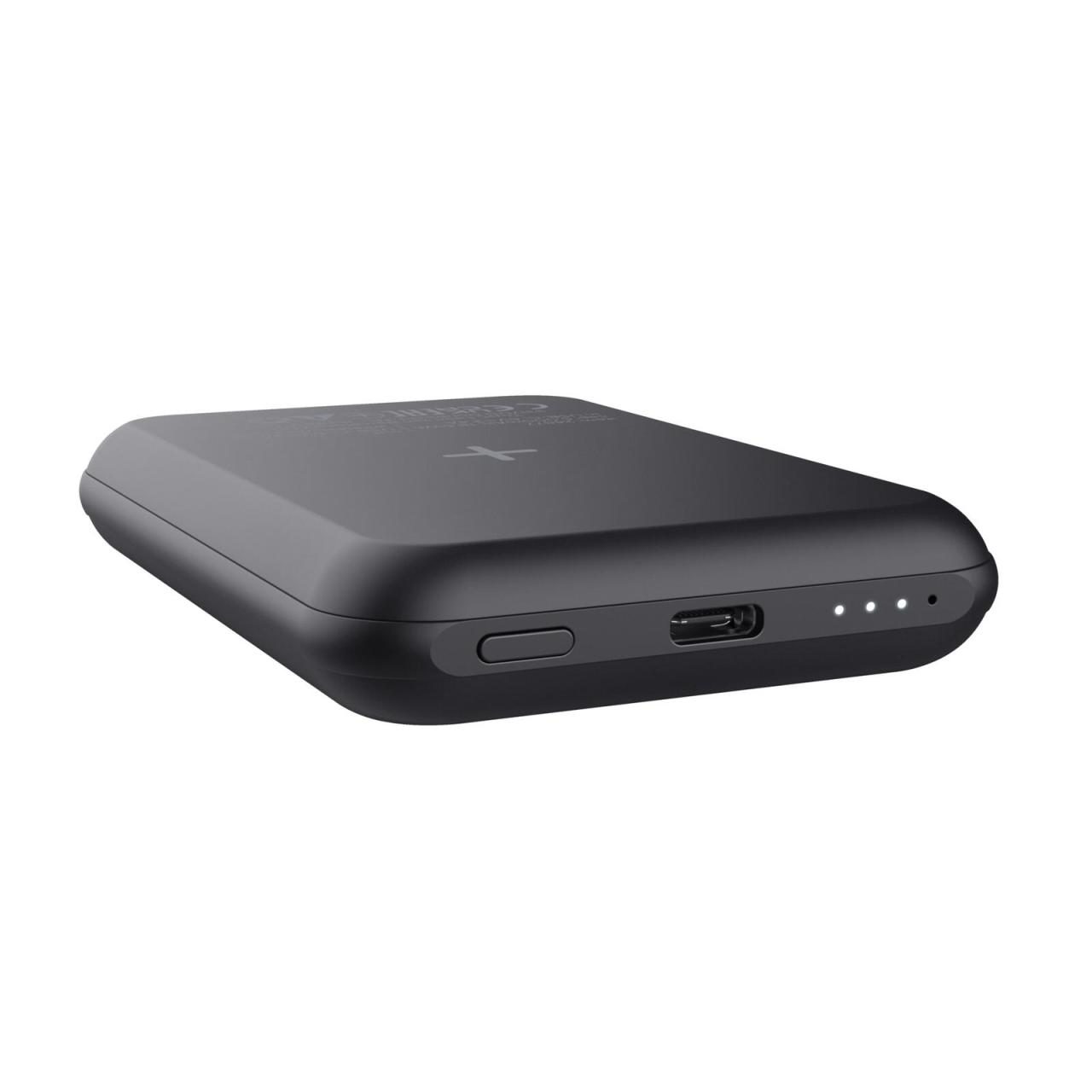 Trust Magno Magnetische kabellose 5.000 mAh-Powerbank - Schwarz von Trust