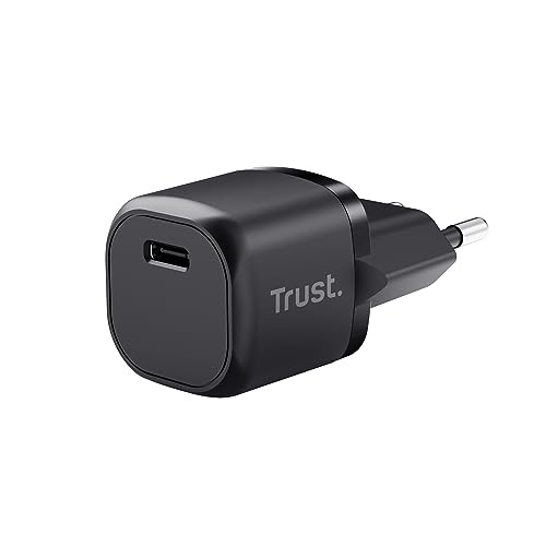 Trust Maxo USB C Ladegerät 20W PD, Schnellladegerät USB-C Stecker, Ladestecker Power Adapter (Ohne Ladekabel), Netzteil für iPhone 14/14 Pro Max, iPad, Samsung Galaxy, Tablets - Schwarz von Trust