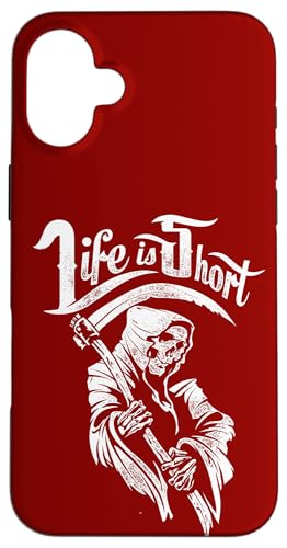 Hülle für iPhone 16 Plus #snirt Life is short t-shirt, der Tod Hoodie der Tot Tasse von Tshirt Shirt T-Shirt Pullover Hoodie Sweater Style