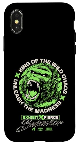 Hülle für iPhone X/XS Kong tshirt King Gorilla Hoodie Print Affen Aufdruck T-Shirt von Tshirt Shirt T-Shirt Pullover Hoodie Sweater Style