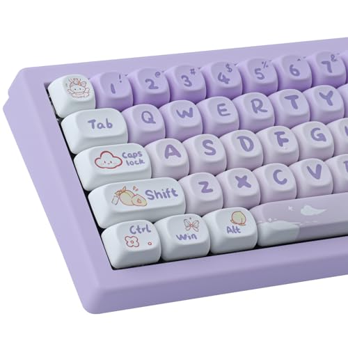 PBT Keycaps Custom Gradient Purple Keycaps Set 142 Tasten Dye-Sublimation MOA Profil Tastenkappen Kompatibel mit Cherry MX Keys für ANSI Layout Mechanische Tastaturen PBT Keycaps Custom Gradient Purple Keycaps Set 142 Tasten Dye-Sublimation MOA Profil Tastenkappen Kompatibel mit Cherry MX Keys für ANSI Layout Mechanische Tastaturen von Tsungup