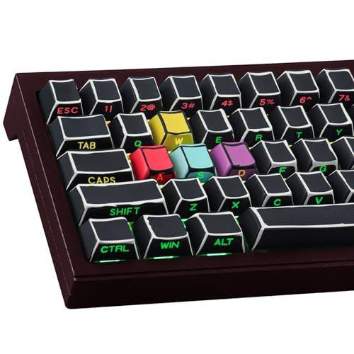 Tsungup Benutzerdefinierte Tastenkappen-Set, PBT Glanz durch coole Retro-Tastenkappen, 75 Prozent, 128 Tasten, Farbstoff-Sub-Kirschprofil-Tastenkappen für Cherry MX mechanische Tastatur, Skizze Tsungup Benutzerdefinierte Tastenkappen-Set, PBT Glanz durch coole Retro-Tastenkappen, 75 Prozent, 128 Tasten, Farbstoff-Sub-Kirschprofil-Tastenkappen für Cherry MX mechanische Tastatur, Skizze von Tsungup