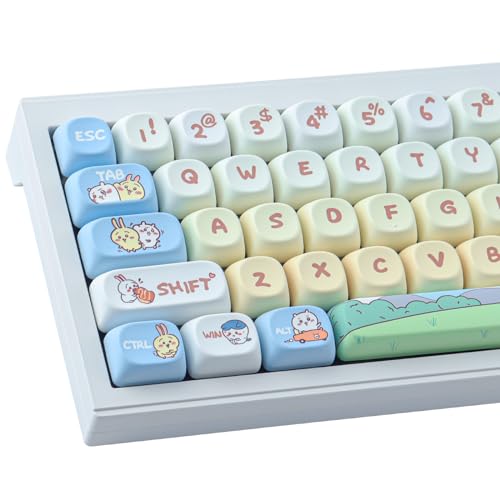 Tsungup Keycaps,PBT Cute Keycaps 145 Tasten Custom MOA Profil Tastenkappen-Set kompatibel mit Cherry Gateron MX-Schaltern für mechanische Gaming-Tastaturen mit ANSI&ISO-Layout Tsungup Keycaps,PBT Cute Keycaps 145 Tasten Custom MOA Profil Tastenkappen-Set kompatibel mit Cherry Gateron MX-Schaltern für mechanische Gaming-Tastaturen mit ANSI&ISO-Layout von Tsungup