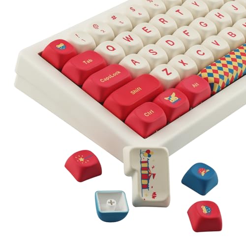Tsungup PBT Keycaps 145 Tasten benutzerdefinierte niedlichen Zirkus MOA Profil Dye-Sublimation Keycap Set kompatibel mit Cherry MX-Schalter für ANSI Layout mechanische Gaming-Tastaturen Tsungup PBT Keycaps 145 Tasten benutzerdefinierte niedlichen Zirkus MOA Profil Dye-Sublimation Keycap Set kompatibel mit Cherry MX-Schalter für ANSI Layout mechanische Gaming-Tastaturen von Tsungup