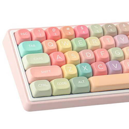 Tsungup PBT MOA Profil keycaps, 126 Tasten Custom Cute Regenbogen Süßigkeiten Tastenkappen Set Kompatibel mit Cherry Gateron MX Switches für ANSI Layout Mechanische Gaming Tastaturen Tsungup PBT MOA Profil keycaps, 126 Tasten Custom Cute Regenbogen Süßigkeiten Tastenkappen Set Kompatibel mit Cherry Gateron MX Switches für ANSI Layout Mechanische Gaming Tastaturen von Tsungup