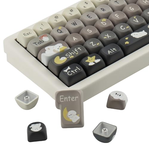 Tsungup PBT Nette Keycaps 151 Tasten MOA Profil Tastaturen Daydreamer Custom Grau Weiß Tastaturen Set Kompatibel mit Cherry Gateron MX Schalter für ANSI Layout Mechanische Gaming Tastaturen Tsungup PBT Nette Keycaps 151 Tasten MOA Profil Tastaturen Daydreamer Custom Grau Weiß Tastaturen Set Kompatibel mit Cherry Gateron MX Schalter für ANSI Layout Mechanische Gaming Tastaturen von Tsungup